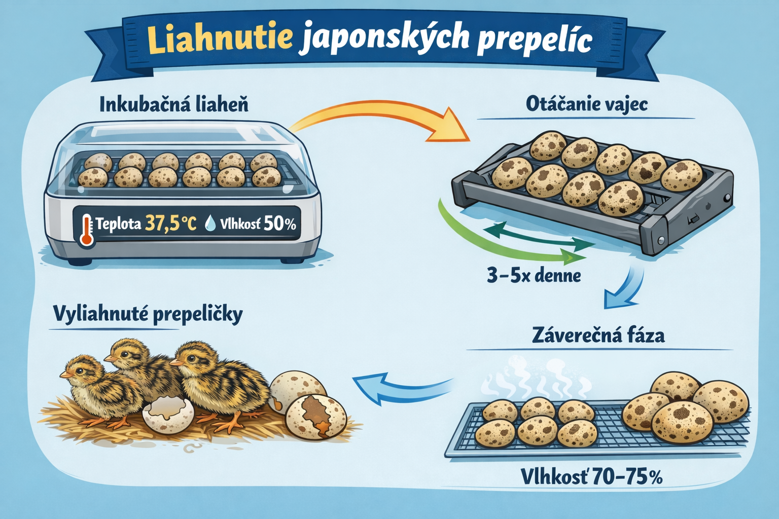 návod ako liahnúť japonskú prepelicu